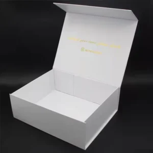 Custom Folding Collapsible White Cardboard Magnetic Gift Box with Lid for Small Business