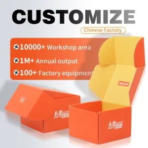 Custom Folding Paper Coffee Box, Eco-Friendly Small Shipping Box for Grocery Retail Delivery