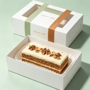 Custom Folding Paper Food Box with Separate Lid for Cookies, Pastry, and Confectionery