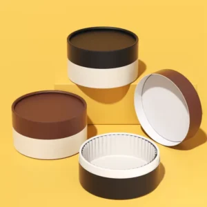 Custom Food Grade Baking Cake Dessert Kraft Paper Tube Packaging Cylinder Cardboard Box Cheesecake Canister