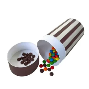 Custom Food Grade Cardboard Paper Tube Packaging for Cookies, Candy, and Chocolate