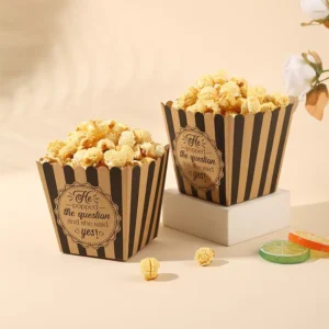 Custom Food Grade Color-Printed Foldable Biodegradable Paper Box for French Fries and Snacks