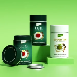 Custom Food Grade Cylinder Cardboard Tea Packaging Round Paper Tube Canister for Gift and Food Packaging
