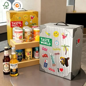 Custom Food-Grade Foldable Corrugated Paper Box for Beer and Juice