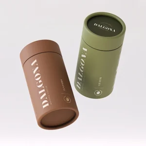 Custom Food-Grade Kraft Cardboard Cylinder Box and Paper Tube Packaging for Cookies and Tea Bags