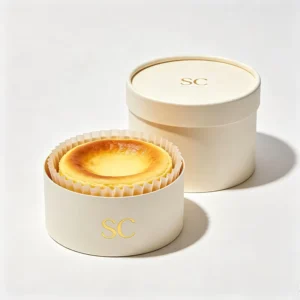 Custom Food Grade Kraft Paper Cylinder Canister for Cheesecake and Dessert Packaging