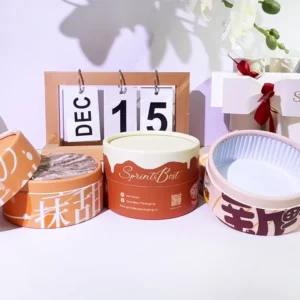 Custom Food-Grade Kraft Paper Tube Canister for Cakes, Desserts and Cheesecake