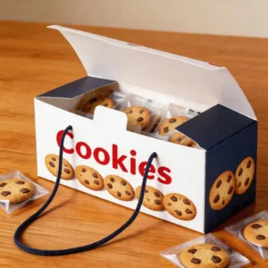 Custom Food Grade Recyclable Cardboard Cookie Packaging Box with Custom Size and Logo