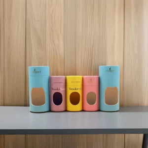 Custom Food Grade Recyclable Cardboard Cylinder Box with PET Window Paper Tube Packaging