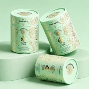 Custom Food Grade Tea Paper Tube Packaging Biodegradable Luxury Round Cardboard Canister for Loose Leaf Tea