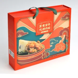Custom Food Safe Paper Box with Magnetic Closure, Window Design and Embossed Patterns