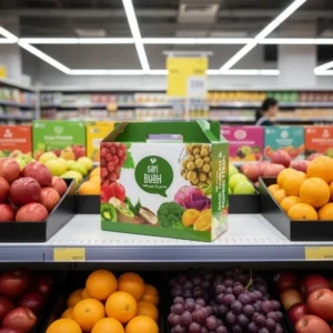 Aangepaste fruit papieren cadeau doos met handvat voor gedroogd fruit