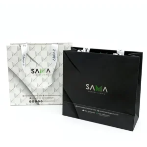 Custom Gift Bag with Double-Sided Printing, Ribbon Handle, UV Logo, and Matte Lamination