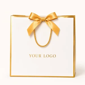 Custom Gift Bags with Logo Coated Paper Screen Printing Biodegradable for Clothing Shoes Christmas