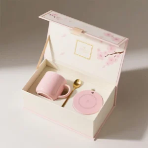 Custom Gift Box for Ceramic Cups 2mm Matte Art Paperboard Offset Printing UV Coating