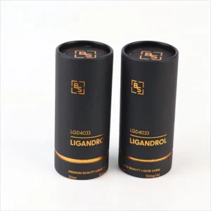 Custom Gift Packaging with Silver Foil Stamped Paper Canisters for Candle Jars and Essential Oils
