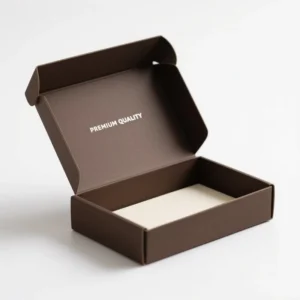 Custom Gold Foil Brown Cardboard Corrugated Gift Packaging Box for Shipping and Gifts