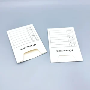 Custom Gold Foil Logo Card Sleeves Car Warranty Card Holder Duplex Board Cardboard Black Envelope for Gift Packaging