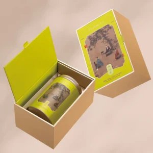 Custom Gold Paper Tea Box with Canister for Bulk Tea Gift Set
