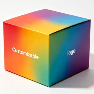 Custom Gradient-Color Corrugated Shipping Box with Logo for Cosmetic and Apparel Retail Packaging