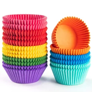 Custom Greaseproof Coated Double-Sided Pulp Baking Cups Reusable Cupcake Mold for Cake and Cookie Food Grade