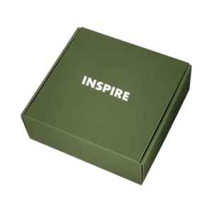 Custom Green Printed Foldable Corrugated Paper Gift Shipping Box, Recyclable