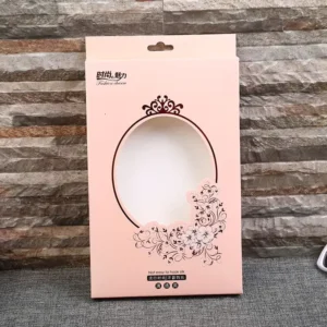 Custom Hanging Foldable Paper Packaging Box with Clear Window and Hanging Hole for Cosmetics and Underwear