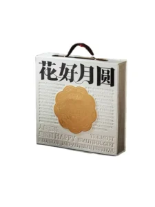 Custom Hard Paper Assorted Mooncake Gift Box for Mid-Autumn Festival, Empty, Red and Gold, Foldable