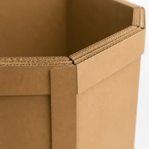 Custom Heavy Duty Octagonal Corrugated Bulk Box with PE Liner, Discharge Valve, and Pallet Ready Design
