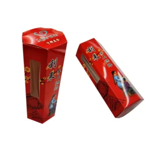 Custom Hexagonal Paperboard Food Packaging Box with Transparent Window for Nuts, Candy, Party, and Wedding Gifts