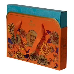 Custom High-End Rigid Cardboard Box with Pull-Out Drawer and Handle for Food, Tea, and Mooncake Packaging