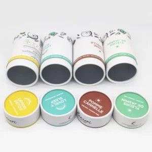 Custom High Quality Food Grade Recycled Paper Cardboard Tea Coffee Packaging Telescope Paper Tube Box 4C Printing for Luxury