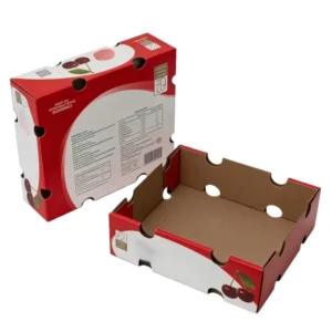 Custom High Quality Fresh Strawberry Cherry Packaging Paper Boxes Corrugated Carton for Fruits Tea with Custom Logo Printing