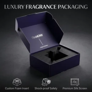 Op maat gemaakte Hoogwaardige Eco-vriendelijke Ivoor Karton Parfum Lipstick Cadeau Dozen met Lint Handvatten, Klassieke Stijl Cosmetica Opslag Klein-batch