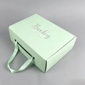 Custom Holiday Gift Boxes with Handle Printed Biodegradable Kraft Boxes Matt Lamination Manufacturer Low MOQ