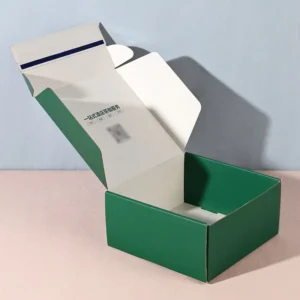 Custom ISO22000 Coffee CMYK Hot Stamping Matte Lamination Foldable Corrugated Cardboard Box with Tear Strip