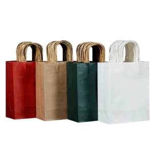 Custom Kraft Paper Bags for Takeaway, Milk Tea, Clothing Store Packaging, and Wedding Gifts with Offset Printing