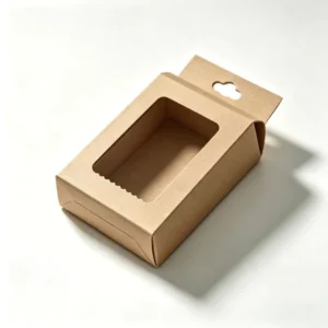 Custom Kraft Paper Box with Viewing Window, Matte Printing, and Custom Logo
