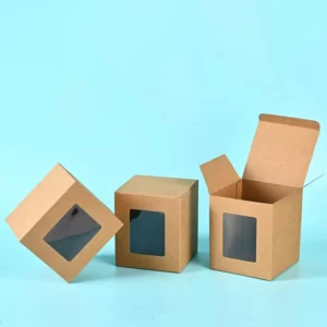 Custom Kraft Paper Box with Window Mug Paper Box Packaging Paper Box Gift Box