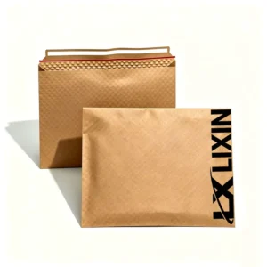 Custom Kraft Paper Bubble Padded Envelope, Self-Seal Courier Mailer Bag, 4/3mil Thick, Water-Resistant, for Clothing Books and Cosmetics