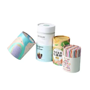 Custom Kraft Paper Canister Logo Printing Moisture Proof Food Tea Lotus Root Powder Paper Tube