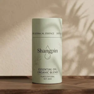 Custom Kraft Paper Canister and Paper Tube Packaging for Essential Oil Products with Fitted Lid and Brand Customization