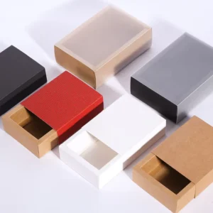 Custom Kraft Paper Christmas Gift Shipping Box with PVC Window