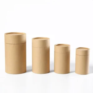 Custom Kraft Paper Cylinder Canister Packaging Box for Food, Tea, Incense and Essential Oil, Poster Tube
