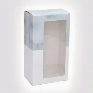 Custom Kraft Paper Foldable Box with Clear PVC Window
