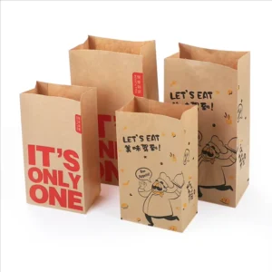 Custom Kraft Paper Food Takeaway Bag