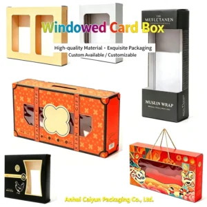 Custom Kraft Paper Gift and Cosmetic Packaging Box with Clear PVC Window