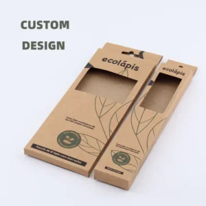Custom Kraft Paper Hanging Box with Window