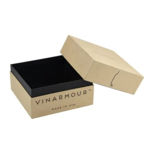 Custom Kraft Paper Rigid Box with Embossing, Matte Lamination, and Lift-Off Lid for Clothing or Gifts