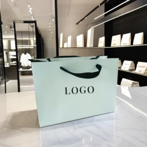 Custom Kraft Paper Shopping Gift Bags with Handles for Clothing and Underwear Packaging